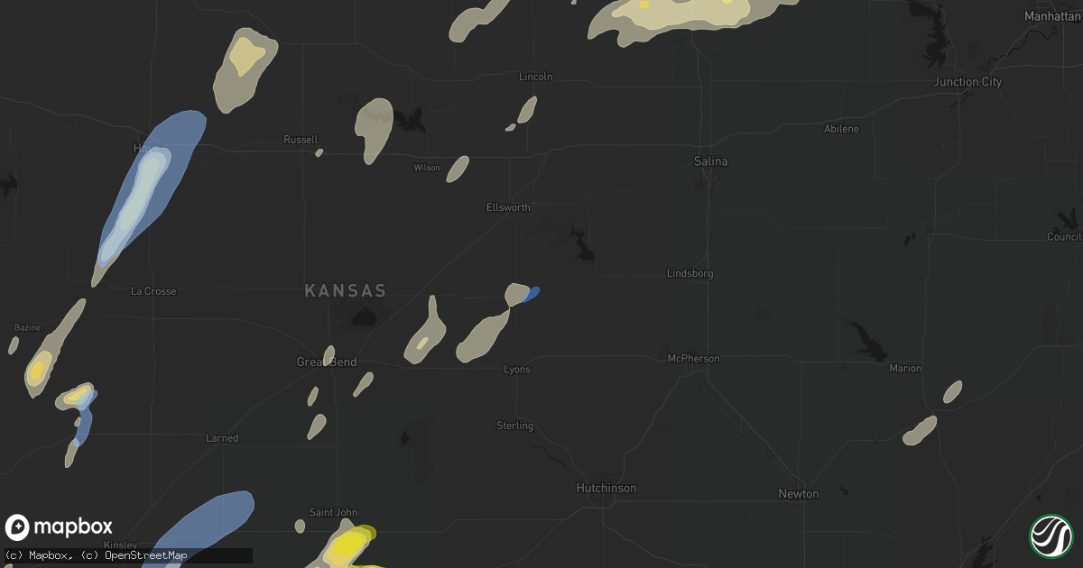 Hail map in Geneseo, KS on May 29, 2026