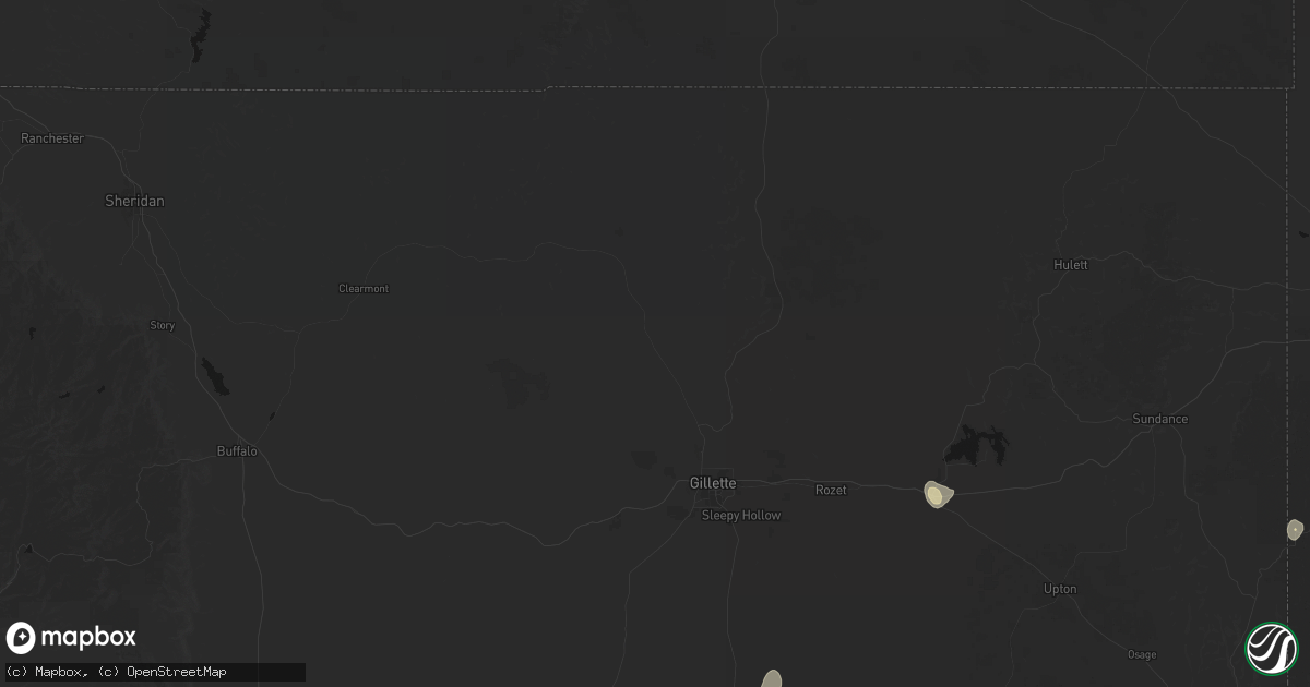 Hail map in Gillette, WY on May 29, 2026
