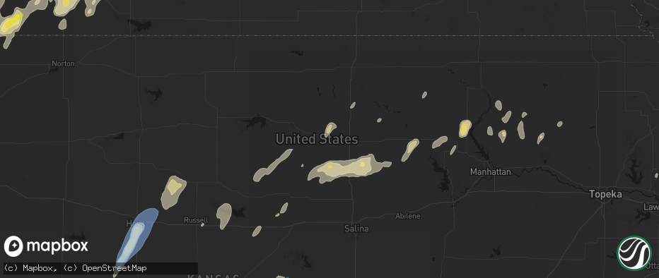 Hail map in Glasco, KS on May 29, 2026