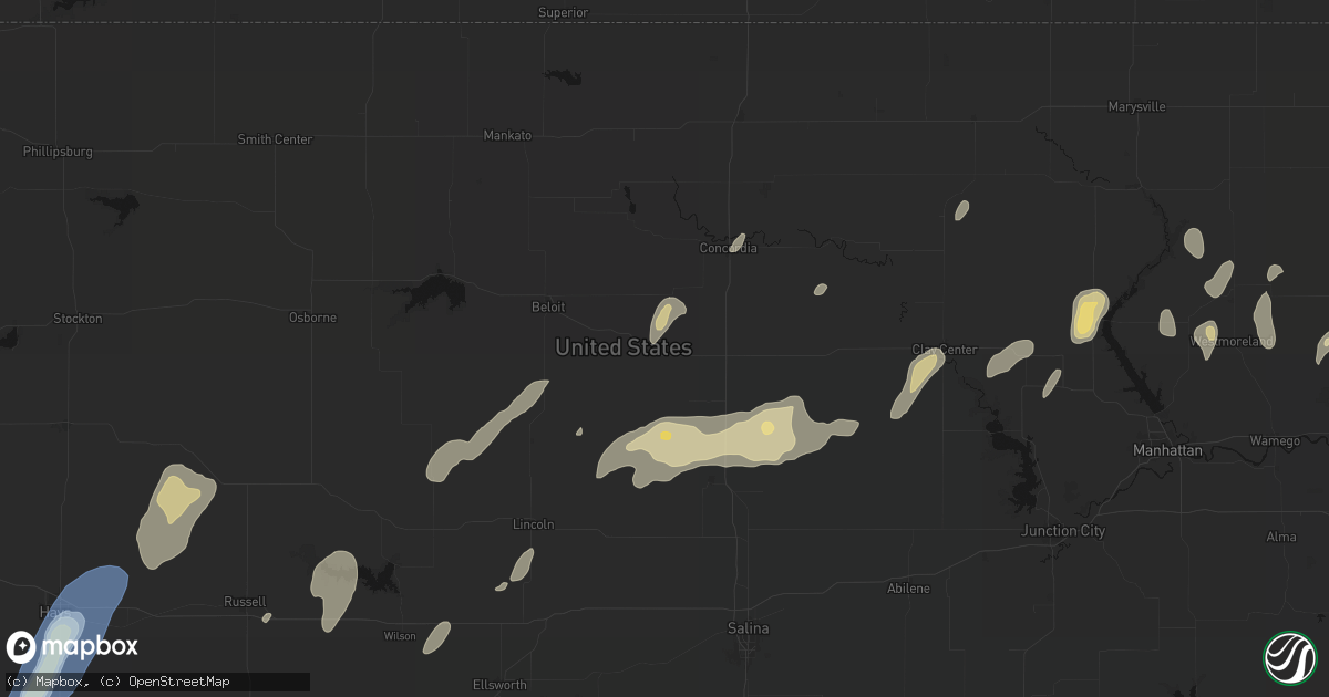 Hail map in Glasco, KS on May 29, 2026