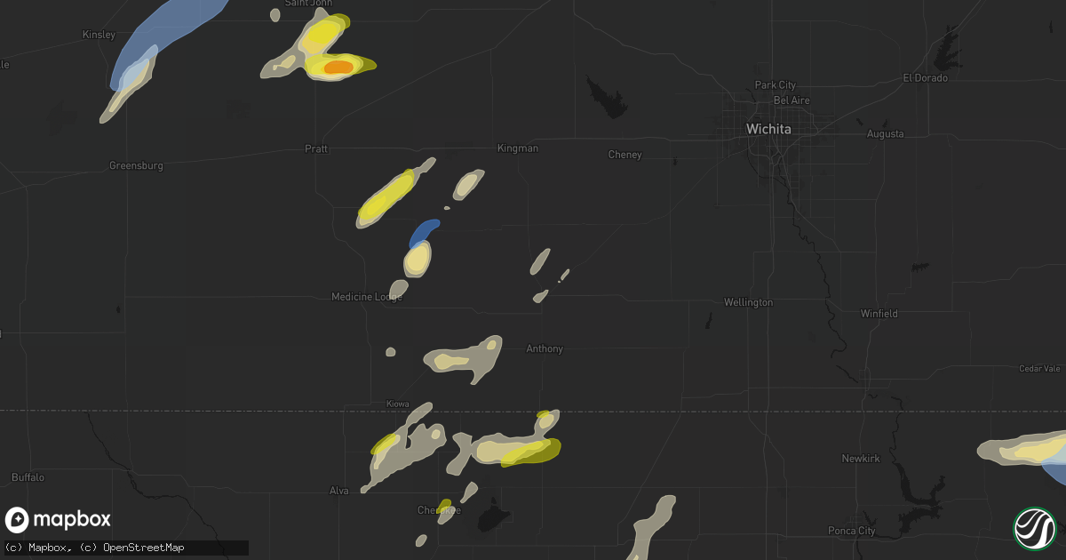 Hail map in Harper, KS on May 29, 2026