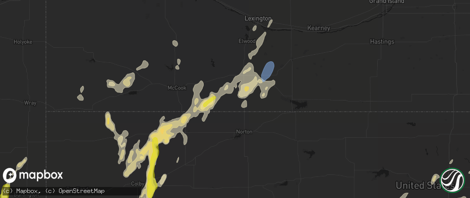 Hail map in Hendley, NE on May 29, 2026