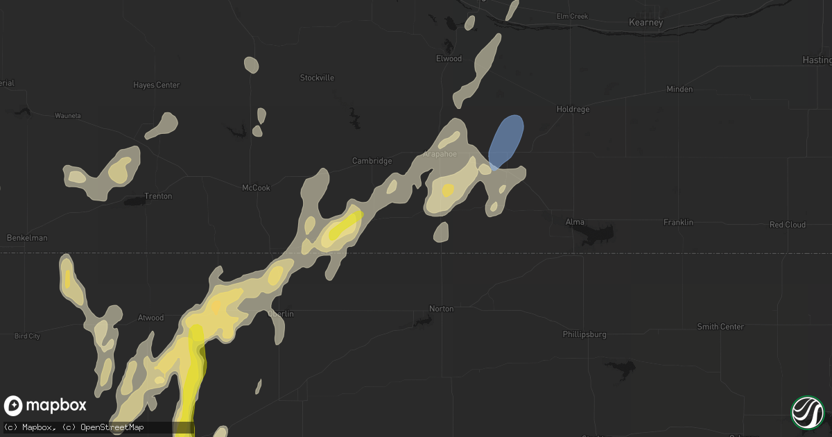 Hail map in Hendley, NE on May 29, 2026