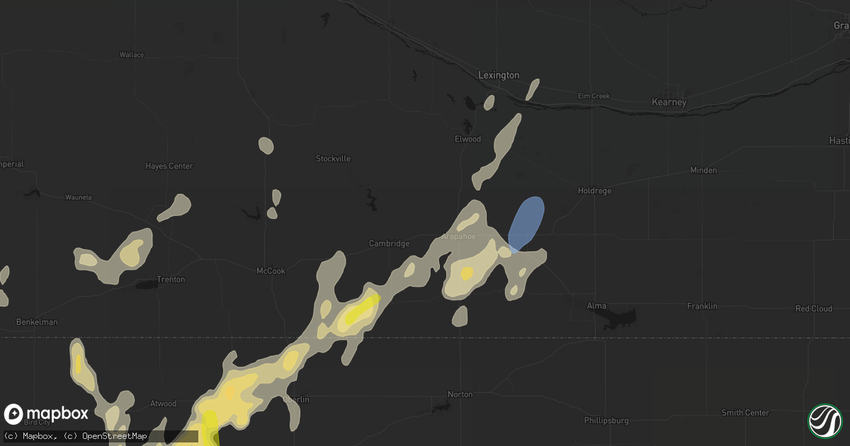 Hail map in Holbrook, NE on May 29, 2026