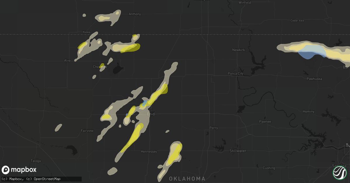 Hail map in Hunter, OK on May 29, 2026