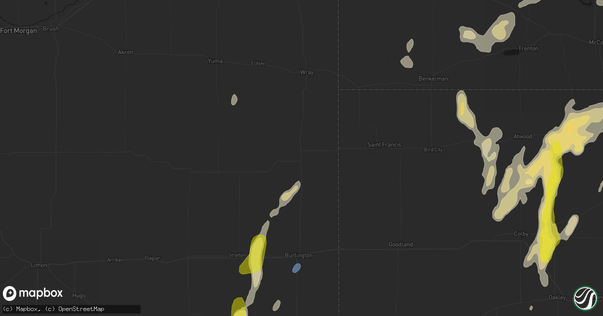 Hail map in Idalia, CO on May 29, 2026