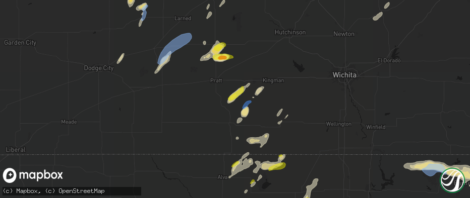 Hail map in Isabel, KS on May 29, 2026