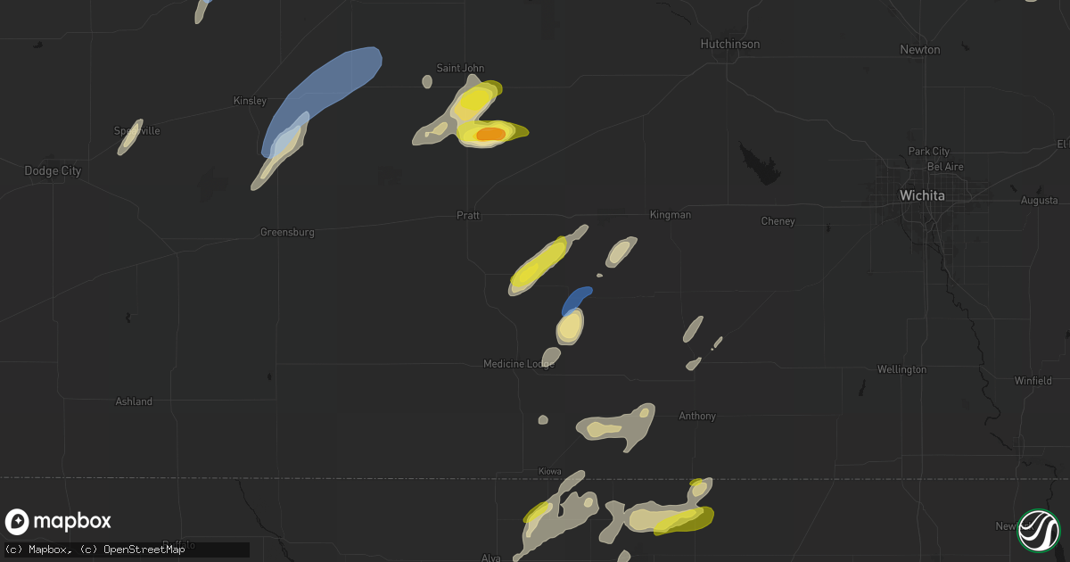 Hail map in Isabel, KS on May 29, 2026
