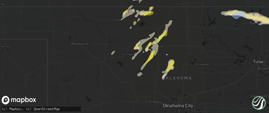 Hail map in Isabella, OK on May 29, 2026