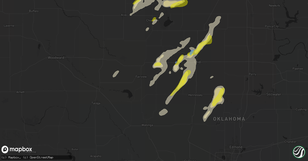 Hail map in Isabella, OK on May 29, 2026