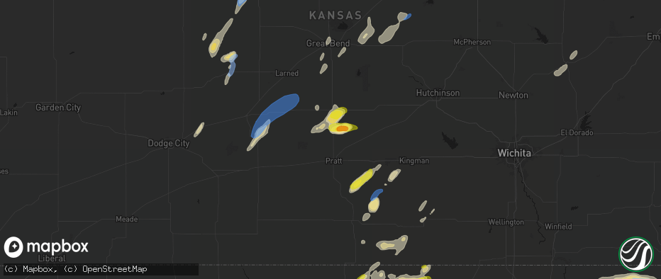 Hail map in Iuka, KS on May 29, 2026
