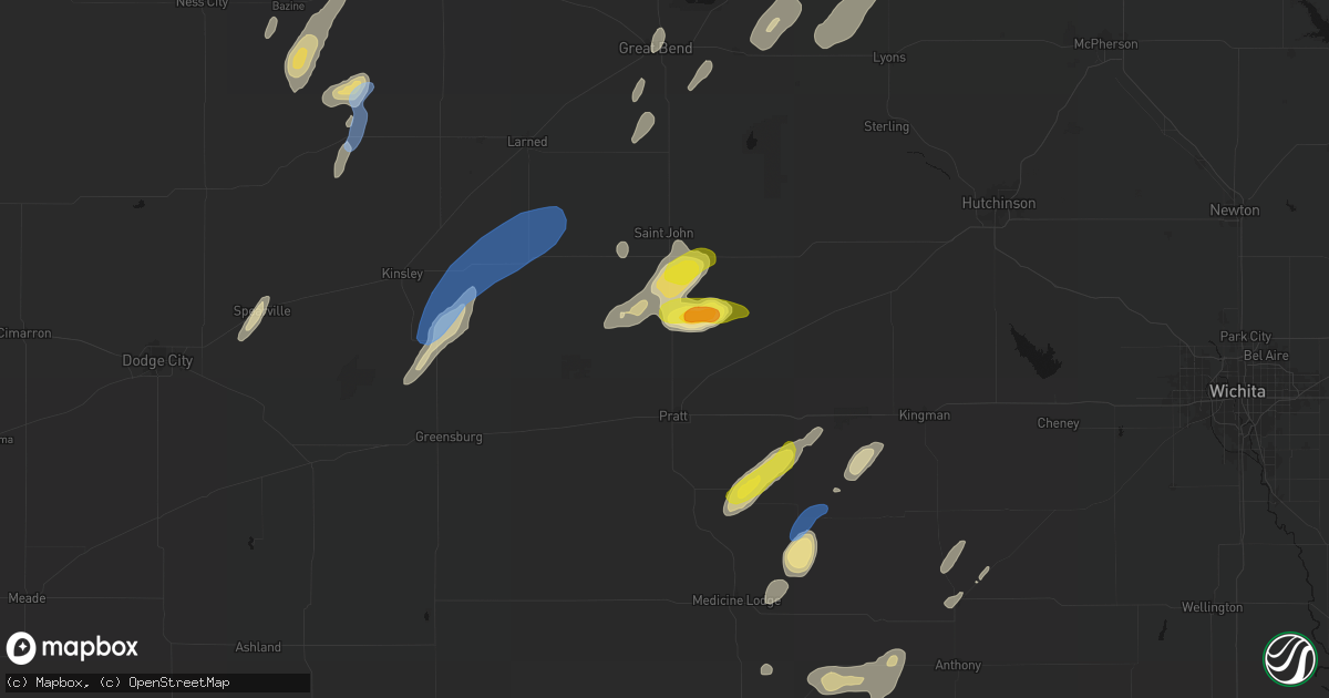 Hail map in Iuka, KS on May 29, 2026