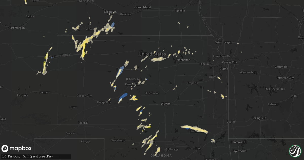 Hail map in Kansas on May 29, 2026