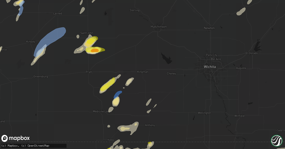 Hail map in Kingman, KS on May 29, 2026
