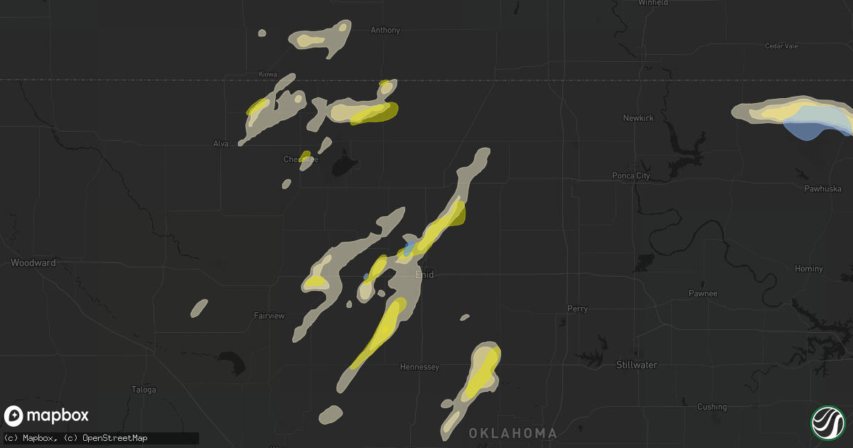 Hail map in Kremlin, OK on May 29, 2026