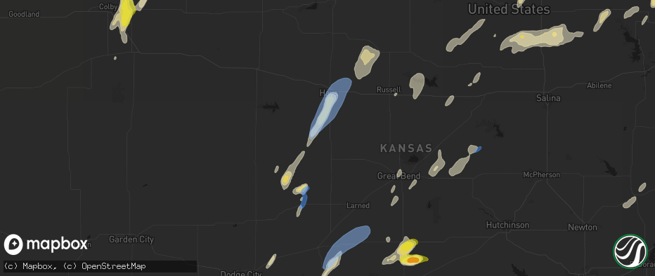 Hail map in La Crosse, KS on May 29, 2026