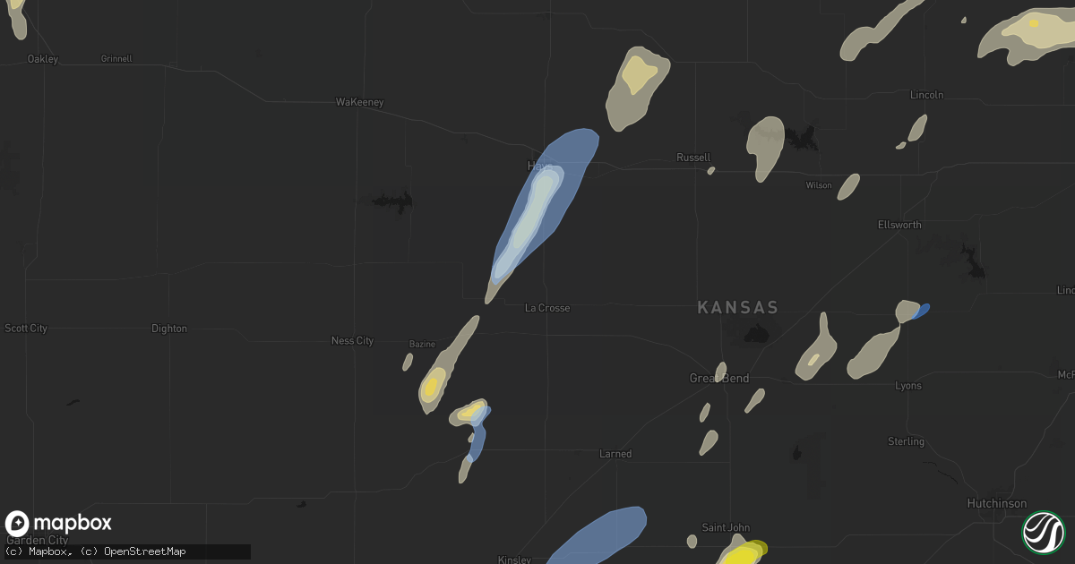 Hail map in La Crosse, KS on May 29, 2026