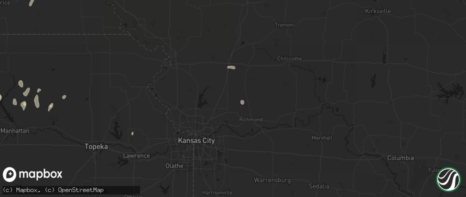 Hail map in Lawson, MO on May 29, 2026