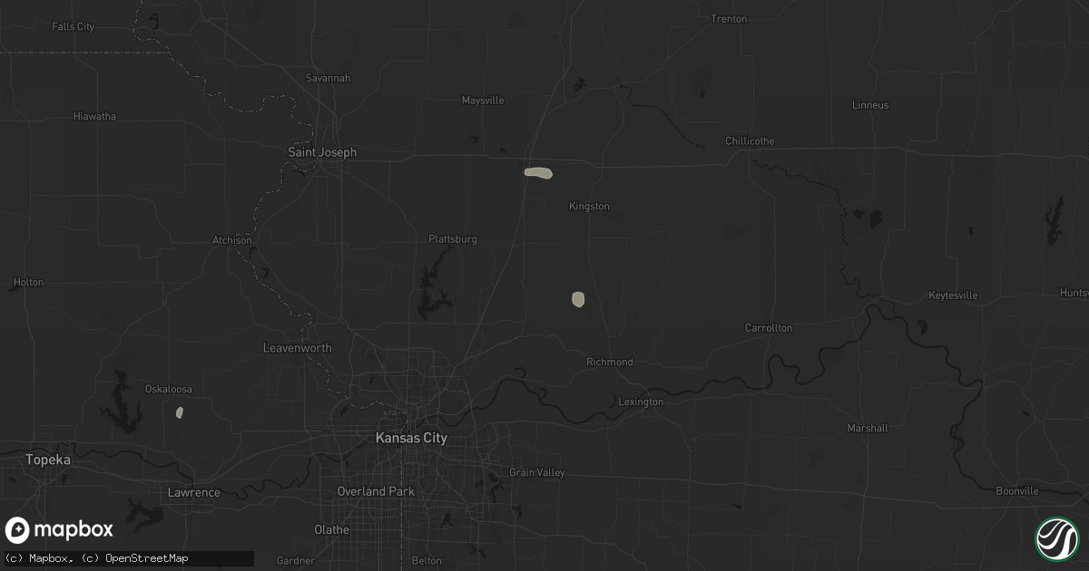 Hail map in Lawson, MO on May 29, 2026
