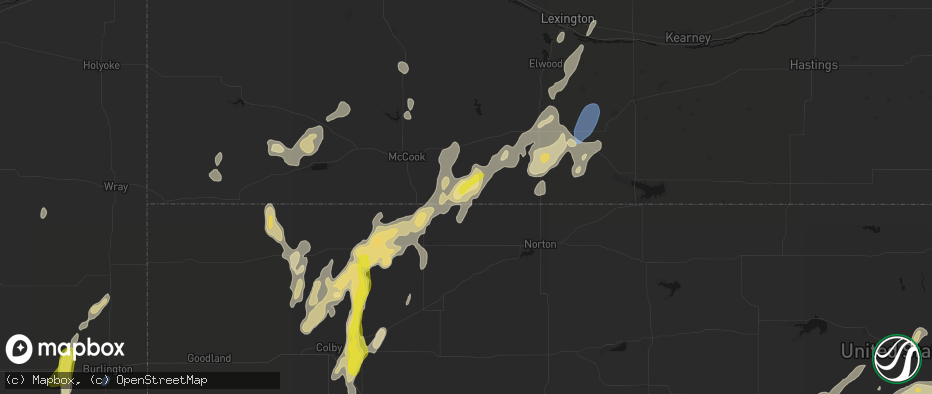 Hail map in Lebanon, NE on May 29, 2026