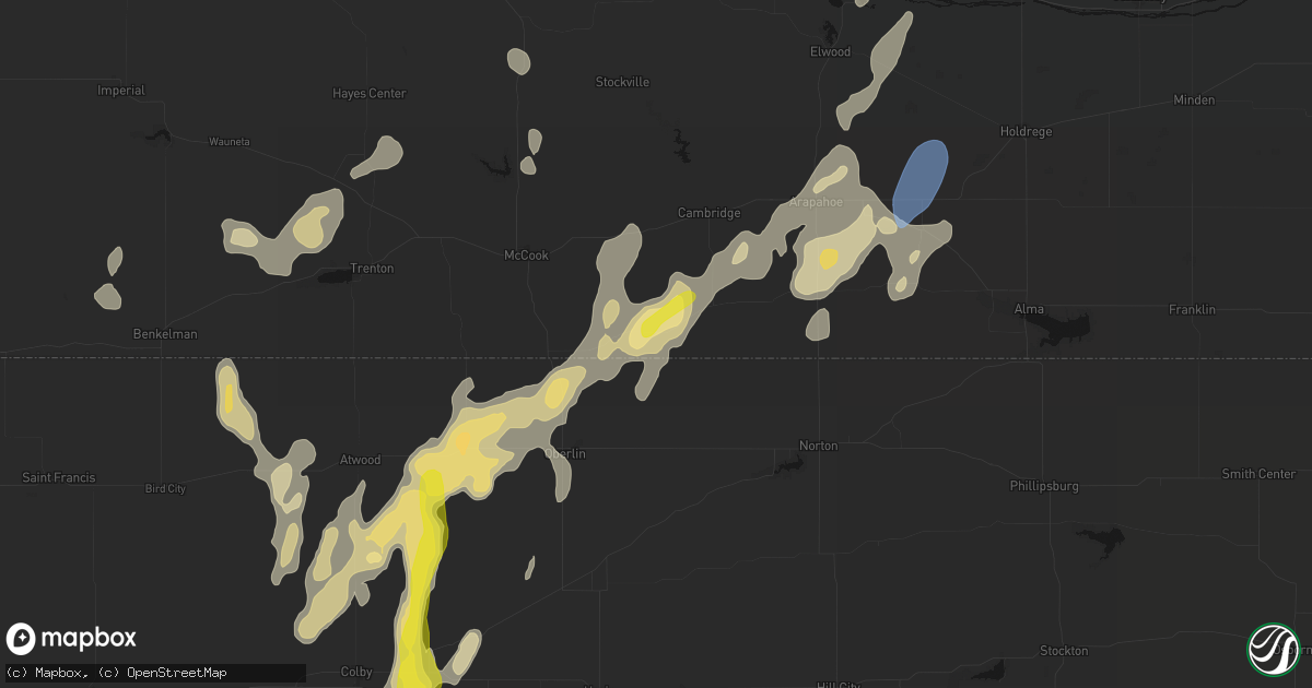 Hail map in Lebanon, NE on May 29, 2026