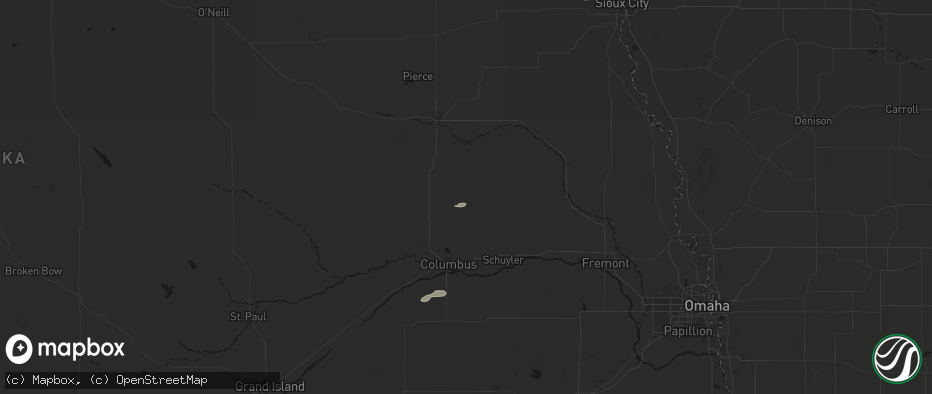Hail map in Leigh, NE on May 29, 2026