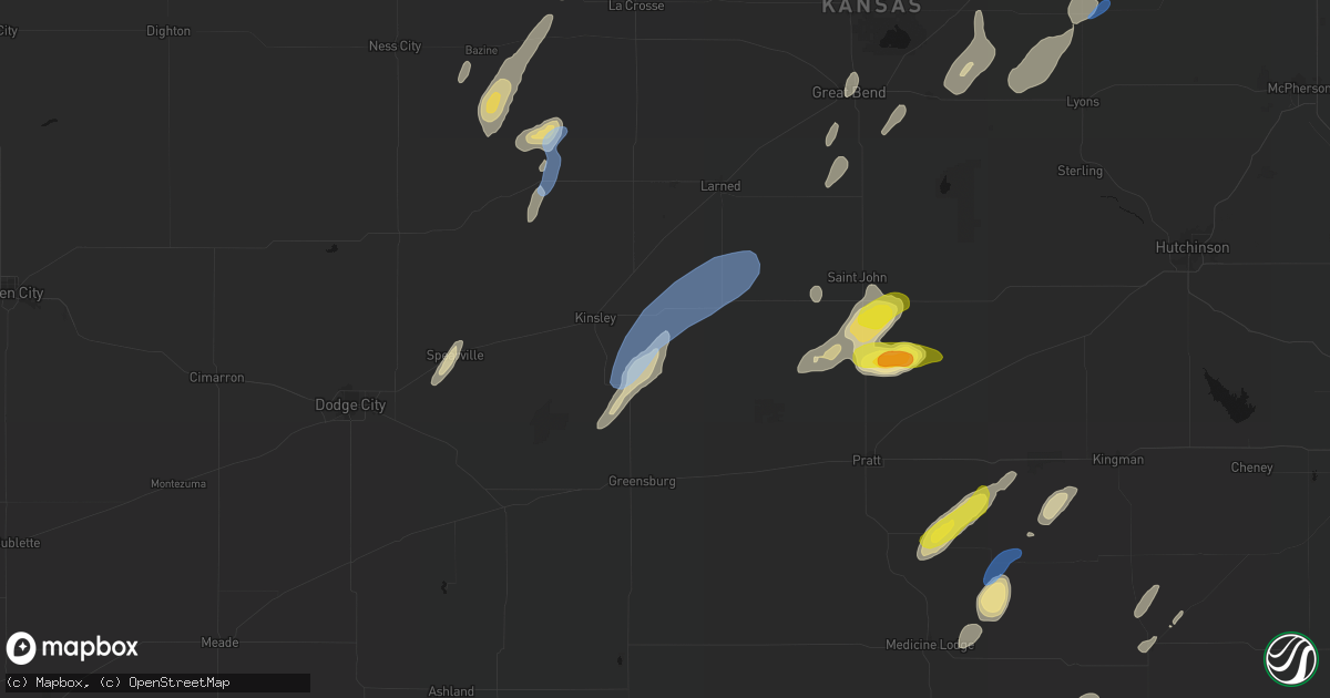 Hail map in Lewis, KS on May 29, 2026