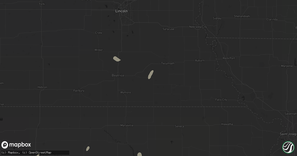 Hail map in Lewiston, NE on May 29, 2026