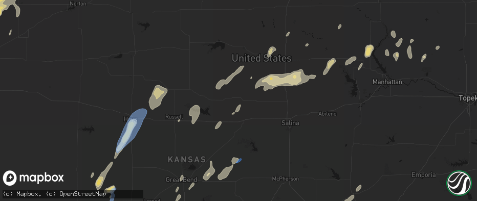 Hail map in Lincoln, KS on May 29, 2026