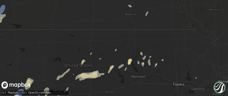 Hail map in Linn, KS on May 29, 2026