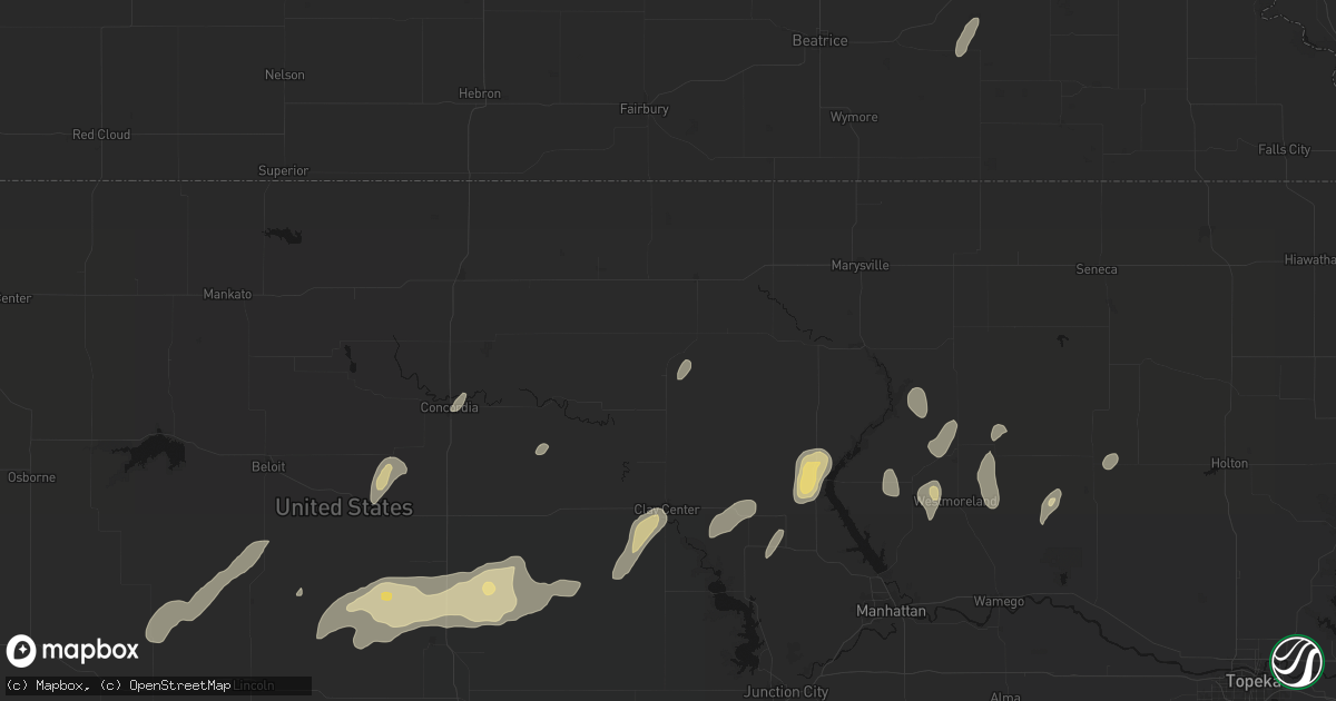 Hail map in Linn, KS on May 29, 2026