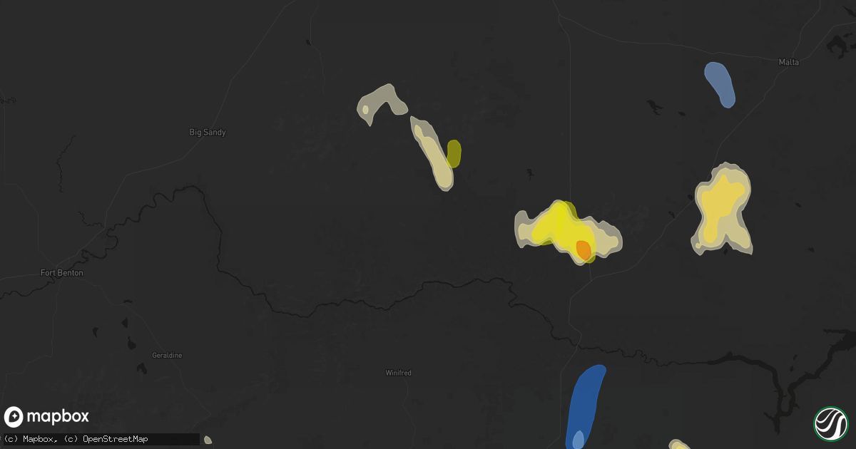Hail map in Lloyd, MT on May 29, 2026