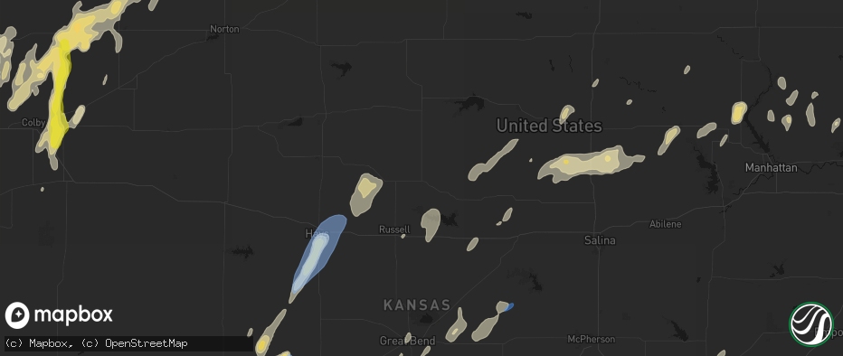 Hail map in Luray, KS on May 29, 2026
