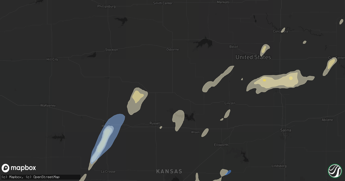 Hail map in Luray, KS on May 29, 2026