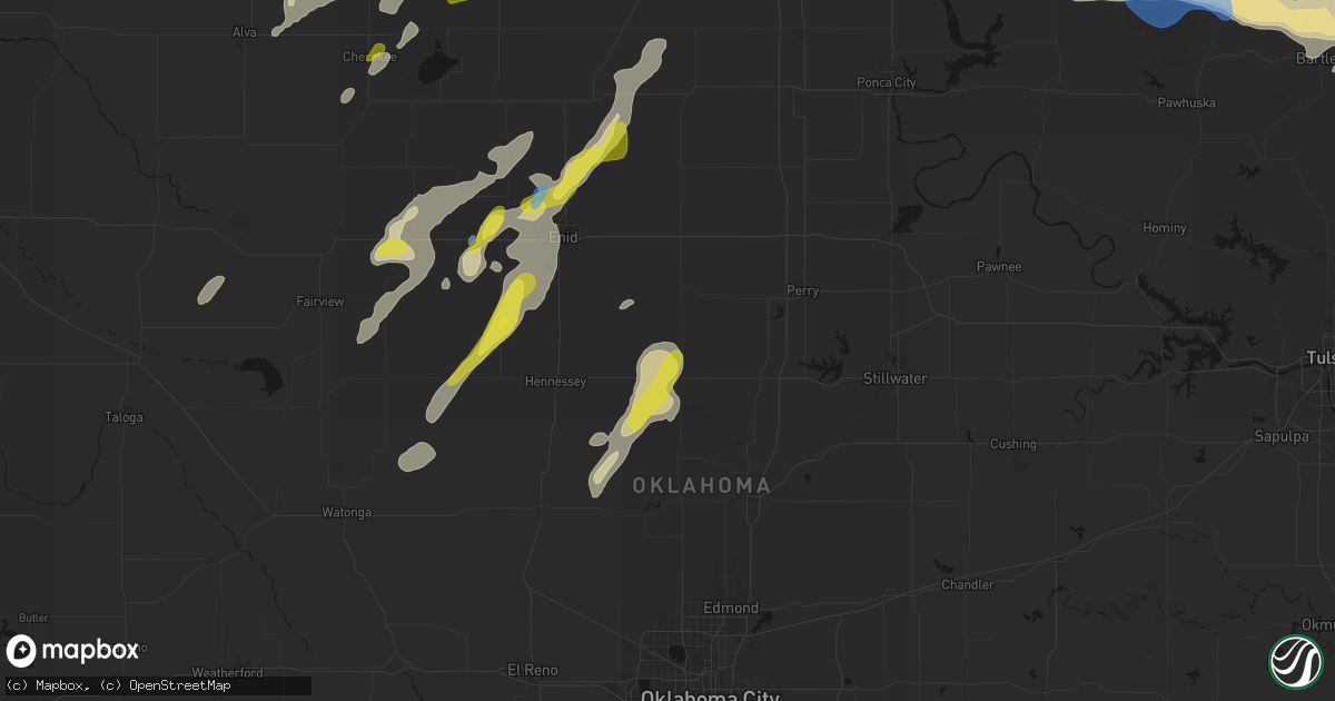 Hail map in Marshall, OK on May 29, 2026