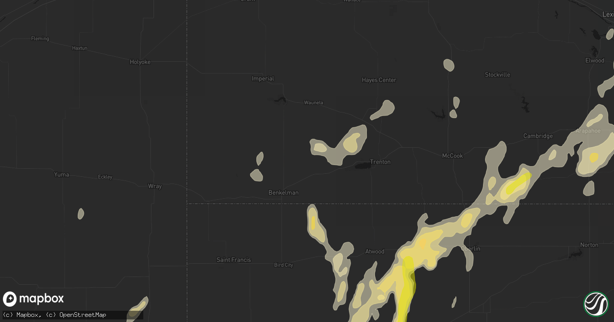 Hail map in Max, NE on May 29, 2026