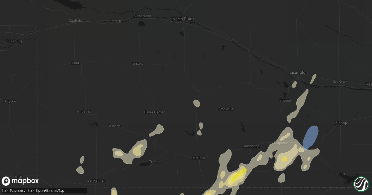 Hail map in Maywood, NE on May 29, 2026