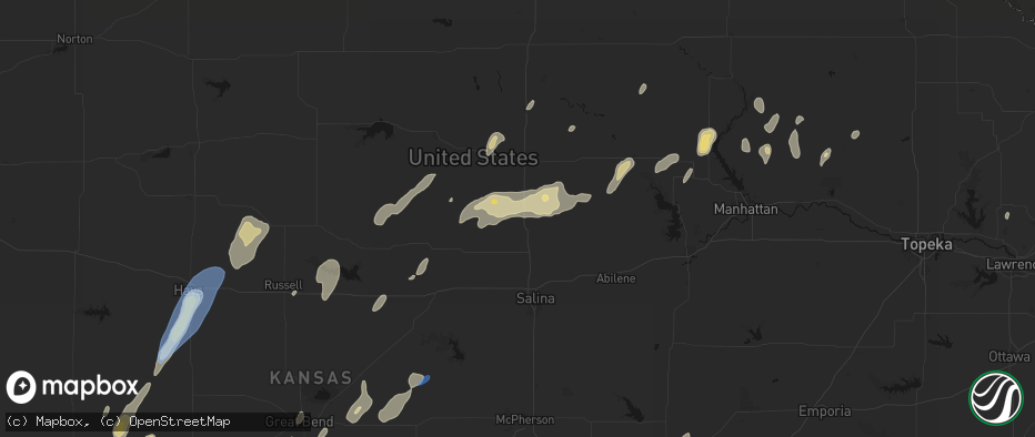 Hail map in Minneapolis, KS on May 29, 2026