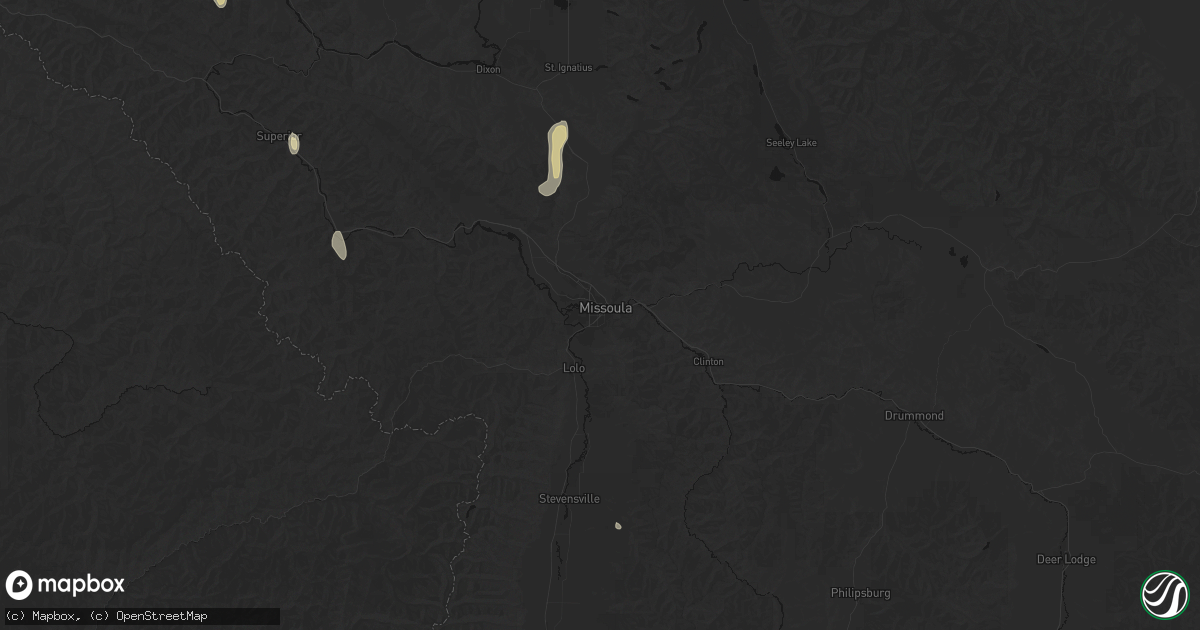 Hail map in Missoula, MT on May 29, 2026