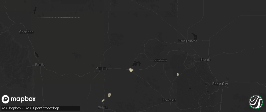 Hail map in Moorcroft, WY on May 29, 2026