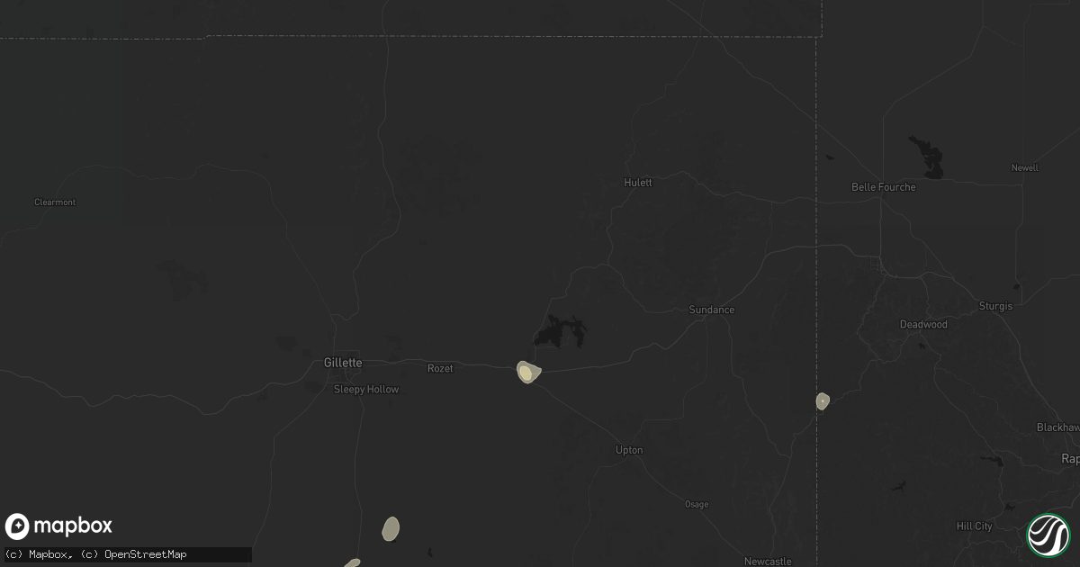 Hail map in Moorcroft, WY on May 29, 2026