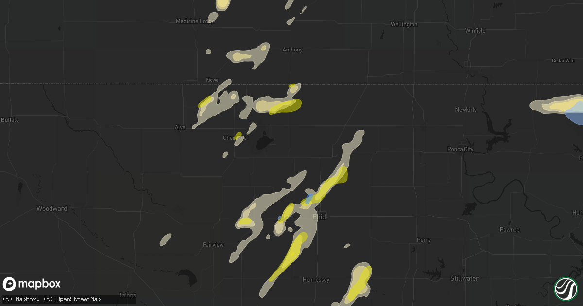 Hail map in Nash, OK on May 29, 2026