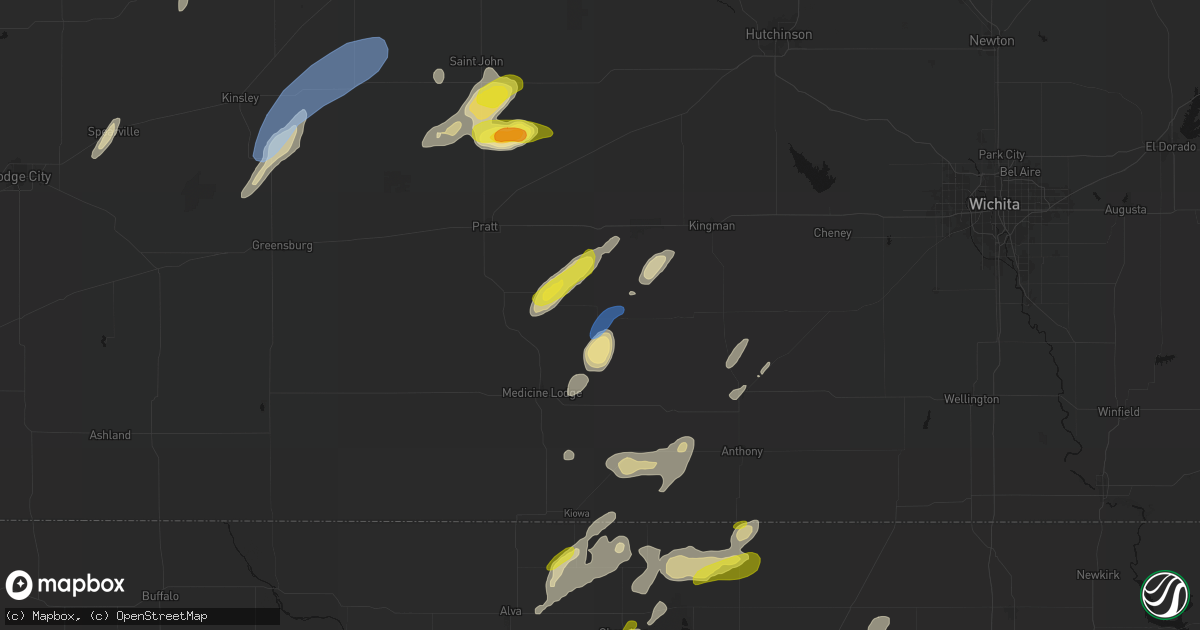 Hail map in Nashville, KS on May 29, 2026