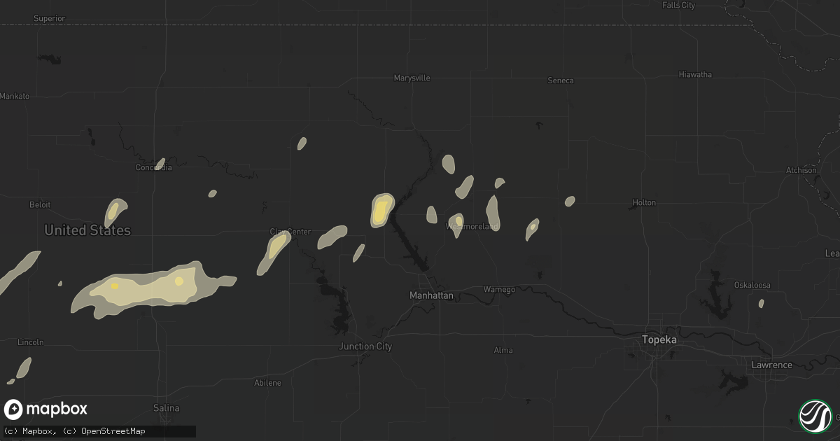 Hail map in Olsburg, KS on May 29, 2026
