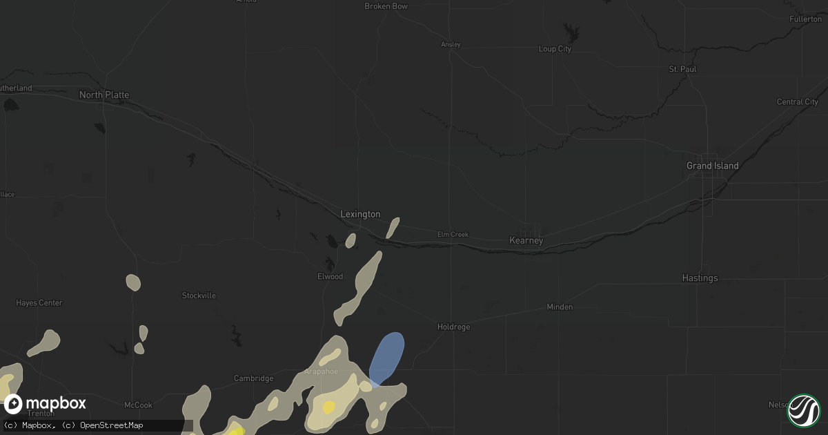 Hail map in Overton, NE on May 29, 2026