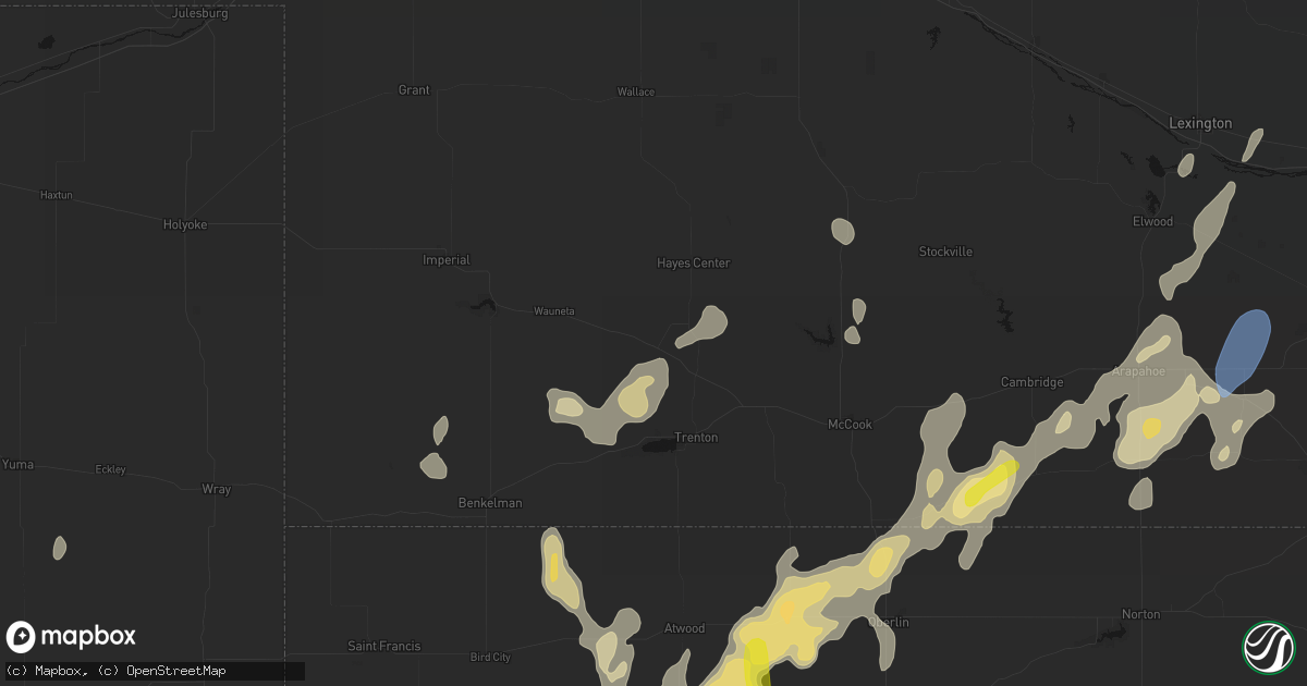 Hail map in Palisade, NE on May 29, 2026