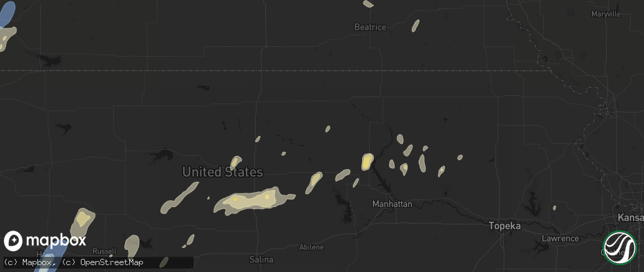 Hail map in Palmer, KS on May 29, 2026