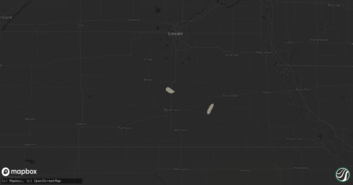 Hail map in Pickrell, NE on May 29, 2026