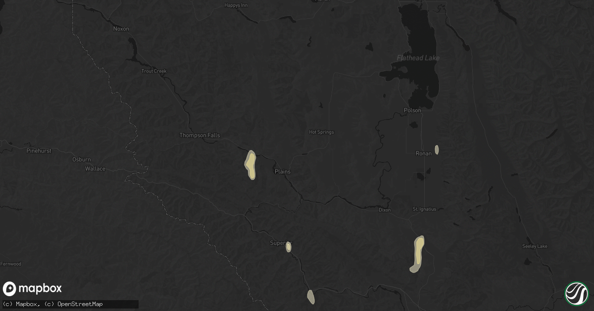 Hail map in Plains, MT on May 29, 2026
