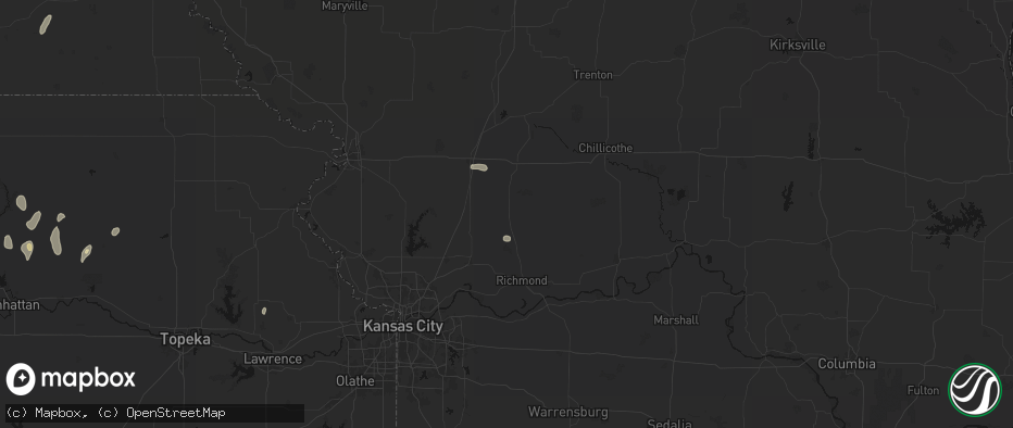 Hail map in Polo, MO on May 29, 2026